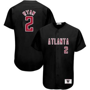 Atlanta Ryan Black Baseball Jersey